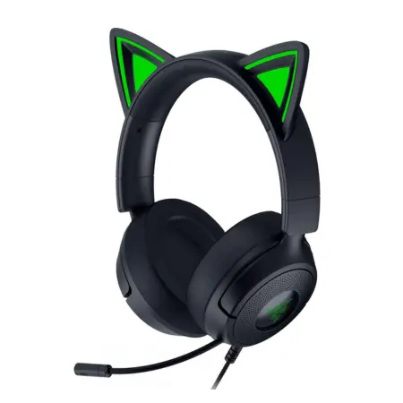 AUDIFONO RAZER KRAKEN KITTY V3 X EDICION GATITO 7.1 ENVOLVENTE 3.5MM NEGRO