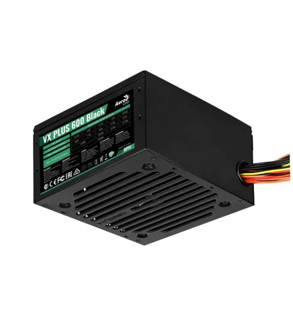 FUENTE DE PODER AEROCOOL VX PLUS 600W REAL  ATX 12V 2.3  21214