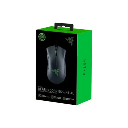 MOUSE RAZER DEATHADDER ESSENTIAL ERGONOMICO NEGRO 5 BOTONES SENSOR OPTICO 6400 DPI