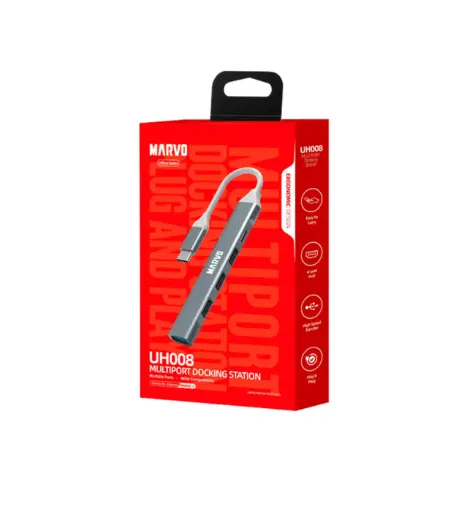 [6932391932896] HUB USB MARVO UH008 5 PUERTOS TIPO C