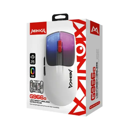 [01495] MOUSE MONKA G966W VERO INALAMBRICO 2.4G 