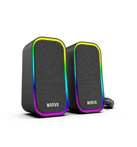 [6932391936719] CORNETA GAMER MARVO HAVOC 20  SG-285BK  LED RGB 3W DUAL 