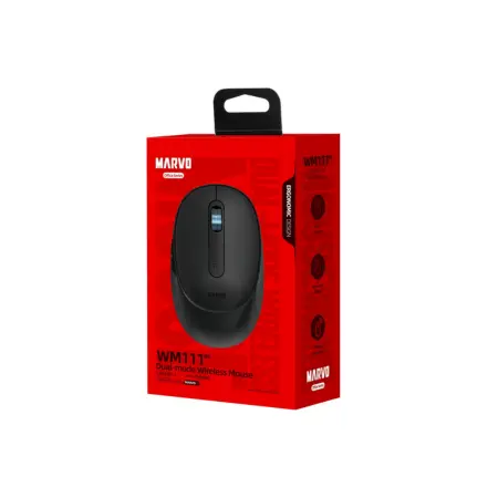 [6932391932308] MOUSE MARVO INAL WM111 NEGRO RECARGABLE 